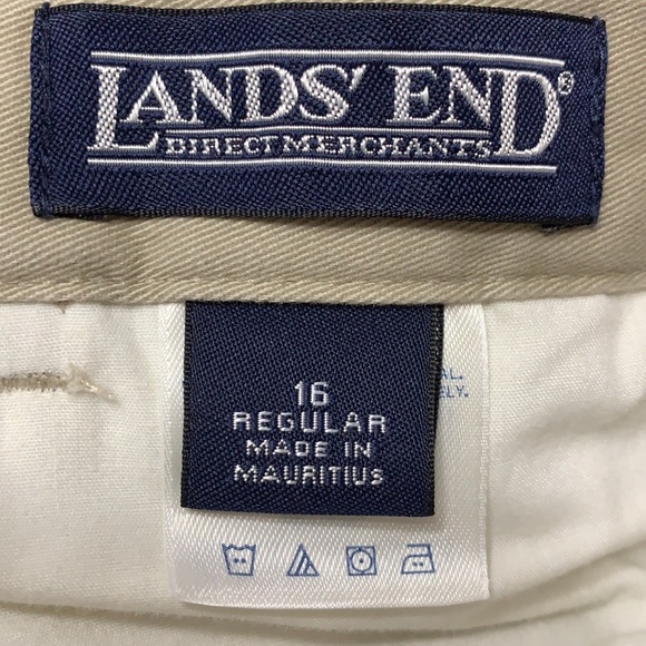 Lands’ End Misses Size 16 Short Cotten Chinos Natural Fit - Picture 6 of 8
